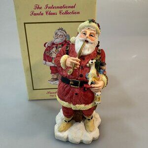 International Santa Claus Col United States Figurine 1992 Christmas w Box 4.5"